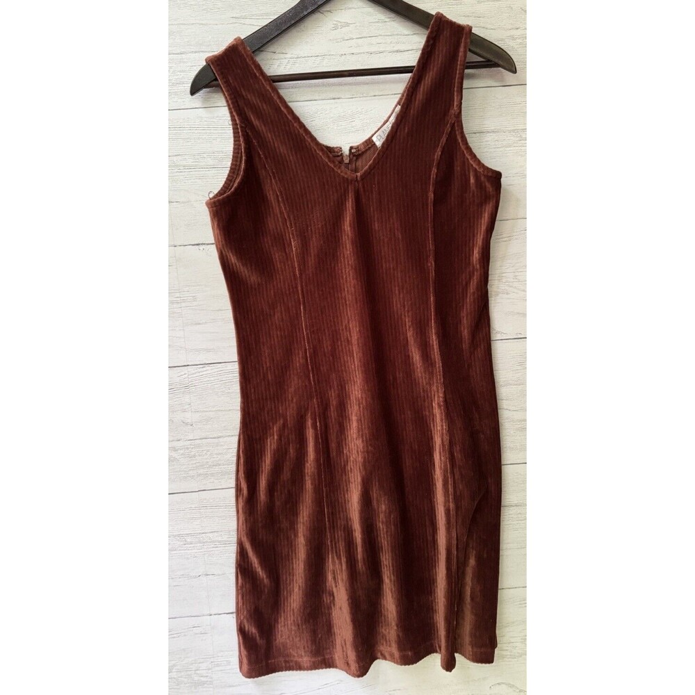 Planet Gold Velvet V-Neck Tank Dress Size M
